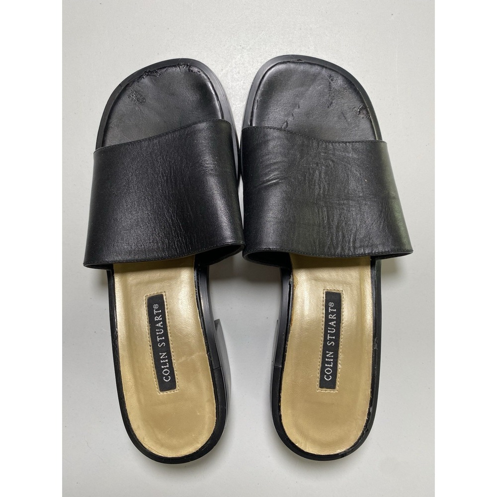 Colin Stuart Womens Sandals Size‎ 8.5 Quiet Luxury Rich Mom Elegant Leather Lux